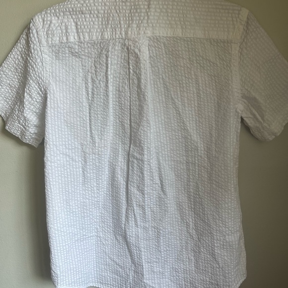 Polo Ralph Lauren Boys Size L 14/16 White Seersucker Shirt Blue Pony Graduation - Picture 4 of 6